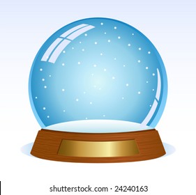 Empty vector snowglobe. Ready for your design.