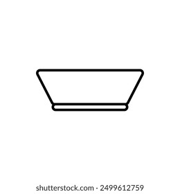 empty vegetable basket outline stroke icon eps