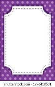 Empty vertical octagon frame cartoon style banner template illustration