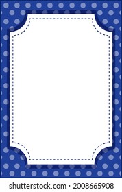 Empty vertical octagon frame cartoon style banner template illustration