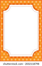 Empty vertical octagon frame cartoon style banner template illustration