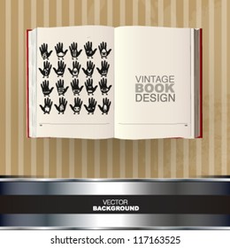 empty vintage book design. vector illustration.