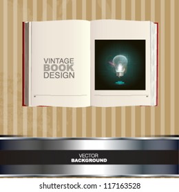empty vintage book design. vector illustration.