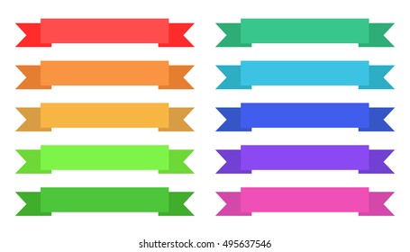 Empty Vintage Tags in Ten Color Variants to Choose. Isolated vector illustration, useful as web buttons.