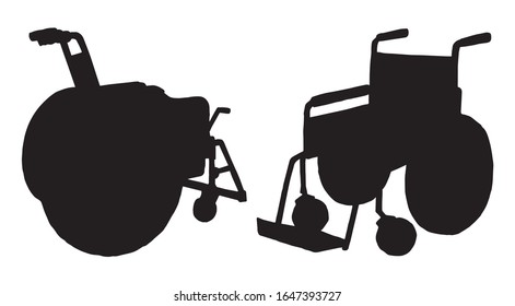Rollstuhl. Zeichensymbol der Vektorillustration