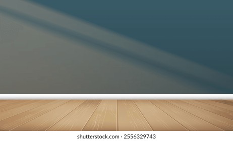 Empty wall background. Wood base wall background with different colours. vector eps wood base design with wall. Empty wall with sunlight vector design.