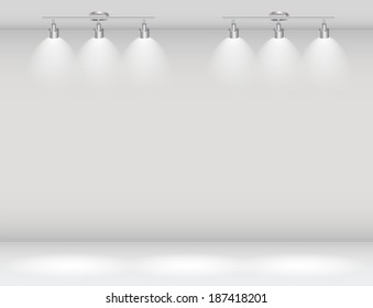 Empty Wall for Your Text and Images, Vector Illustration