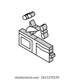 empty wallet isometric icon vector. empty wallet sign. isolated symbol illustration