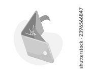 empty wallet, not enough e money concept illustration flat design vector. simple modern graphic element for empty state ui, infographic, icon