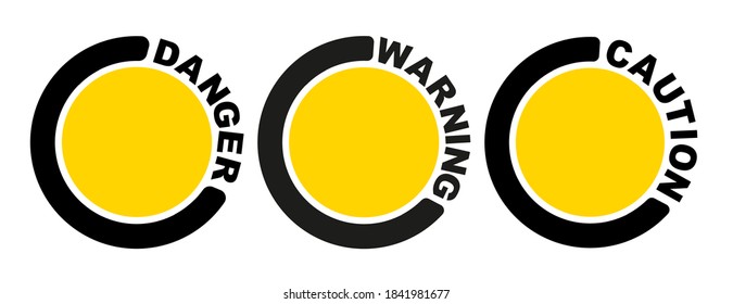 empty warning sign on white background