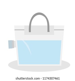 Leere Wasserbeutel zur Wasserspeicherung