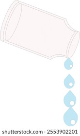 An empty water bottle is being poured into something.