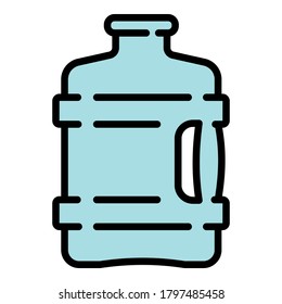 Empty water bottle icon. Outline empty water bottle vector icon for web design isolated on white background