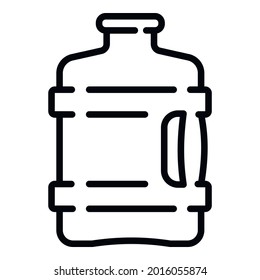 Empty water bottle icon. Outline empty water bottle vector icon for web design isolated on white background