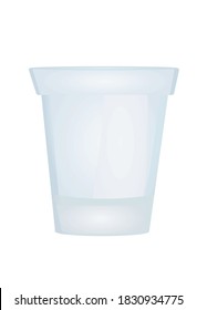 Empty water glass. vector illustration