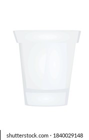 Empty water glass. vector illustration
