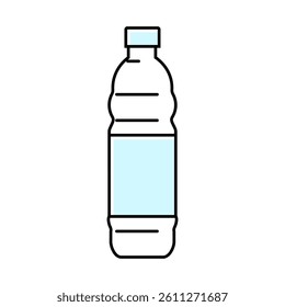 empty water plastic bottle color icon vector. empty water plastic bottle sign. isolated symbol illustration