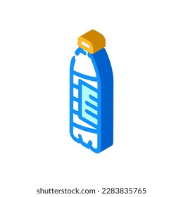 leeres Wasser Plastikflasche isometrische Symbol Vektorgrafik. leeres Plastikflaschenschild aus Wasser. einzelne Symbolillustration