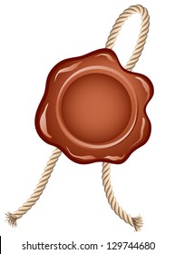 Empty wax seal with the rope