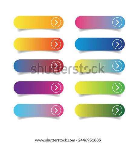 Empty web button set vector