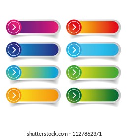 Empty web colorful button set