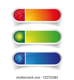 Empty web colorful button set