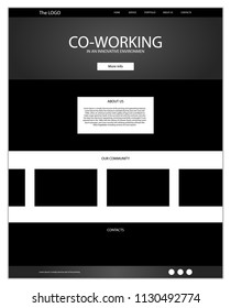 Empty web page for business web site