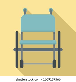 Empty wheelchair icon. Flat illustration of empty wheelchair vector icon for web design