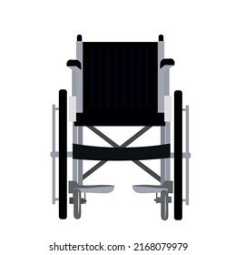 Silla de ruedas vacía sobre fondo blanco