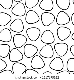 empty white abstract triangular pieces with soft edges, random manner repeating pattern, use for templates, websites, textile, decor, packaging.