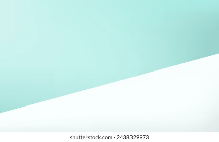 Empty White and Blue studio room background. Abstract studio room platform design. Space for selling products on the website. Vector illustration.