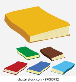 Empty white books