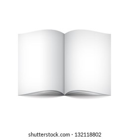 Empty white books set