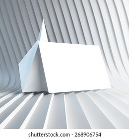 Tarjeta de presentación blanca vacía. Ilustración vectorial 3d. Negocio en blanco.