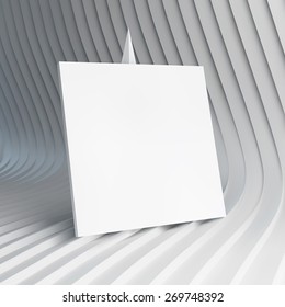 Empty white business card. 3d vector illustration. Business blank.