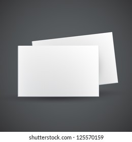 Empty white business card. Vector design.