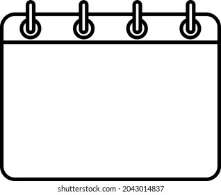 icono de calendario blanco vacío.