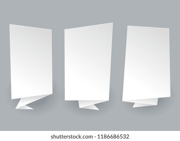 empty white chat bubbles set