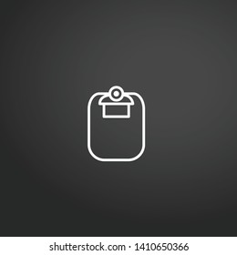Empty White Clipboard vector icon. Empty White Clipboard concept stroke symbol design. Thin graphic elements vector illustration, outline pattern for your web site design, logo, UI. EPS 10.