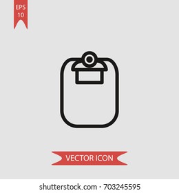 Empty white clipboard vector icon illustration symbol