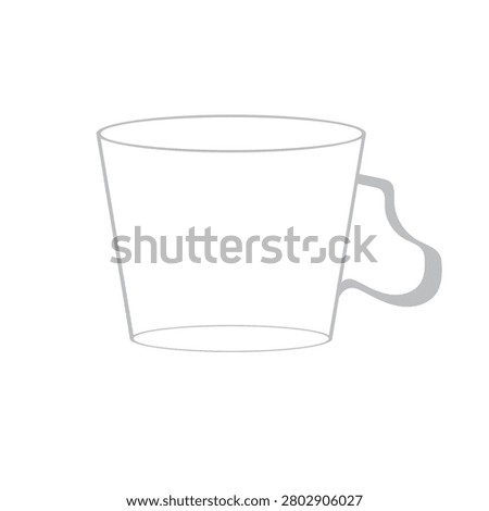 Empty White Coffee Cup Isolated on White Background Clean Disposable Beverage Container Mockup Stock Photo
