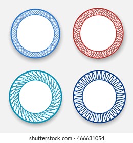 Empty White dish with Modern Korean pattern