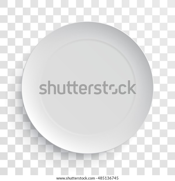 空の白い皿の背景 夕食のベクター画像 透明な背景にイラトス のベクター画像素材 ロイヤリティフリー