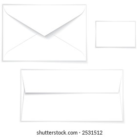 Empty white Envelope Layout for Presentation