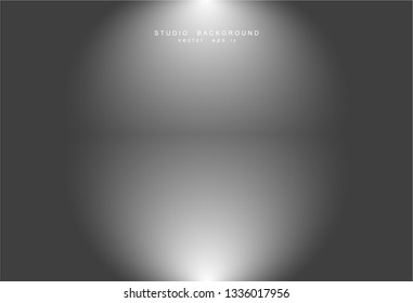 Empty white grey gradient studio room background. backdrop light interior with copyspace for your creative project, Vector illustration EPS 10