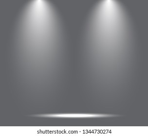 Empty white grey gradient studio room background. backdrop light interior with copyspace for your creative project, Vector illustration EPS 10