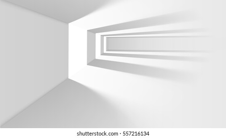 Empty White Light Interior Room. EPS10 Vector