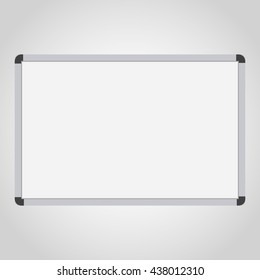 Empty white marker board.