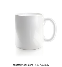 Empty White Mug On White Background