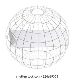 Empty white note into a bar jail. vector design.